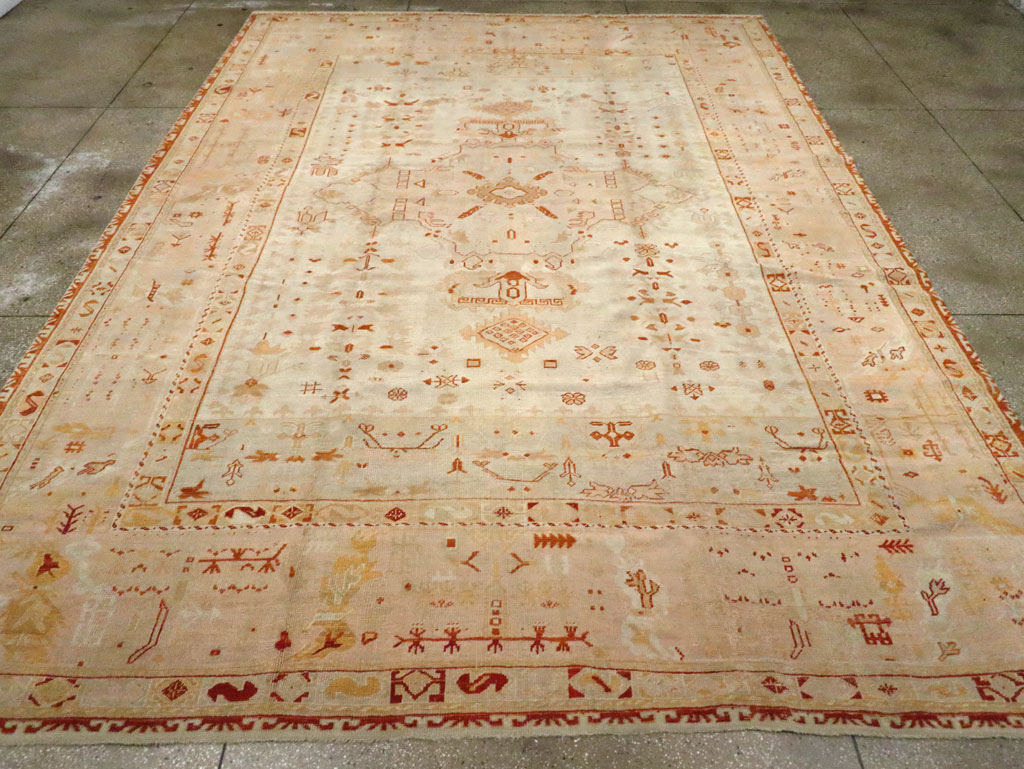 Antique oushak Carpet - # 58066