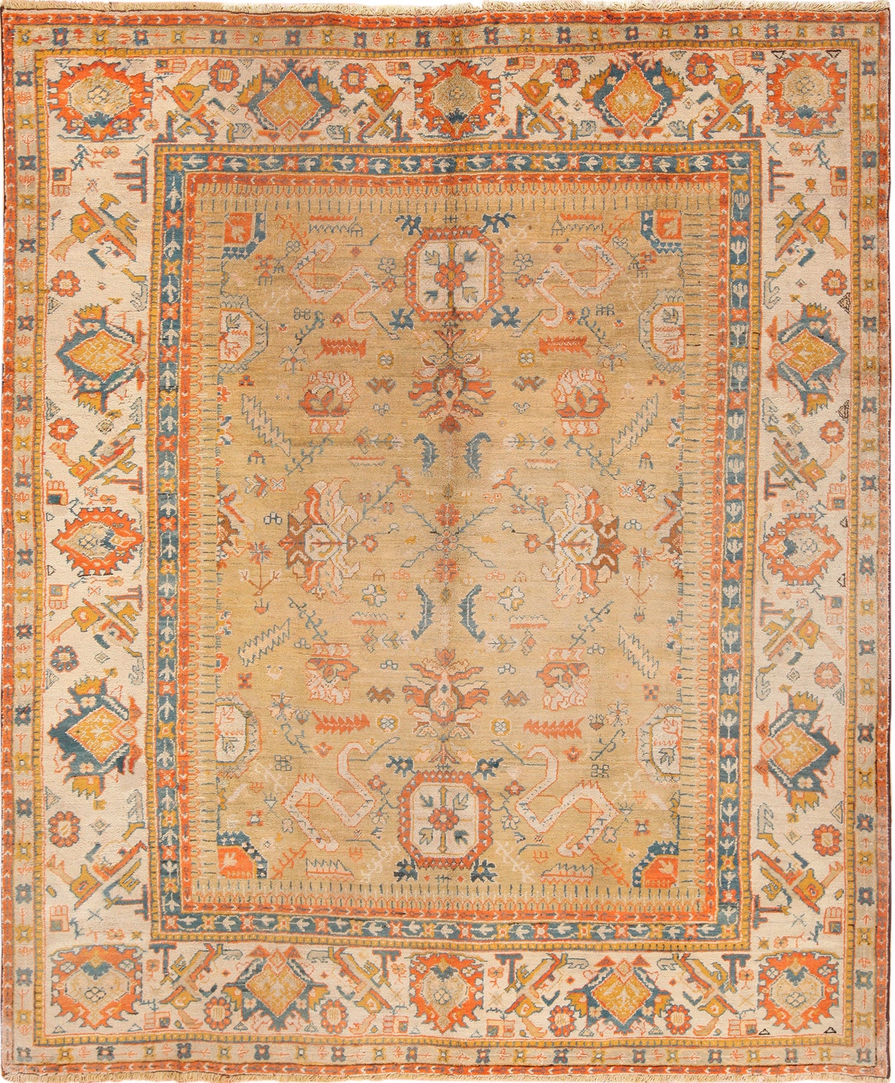 Antique oushak Carpet - # 58270
