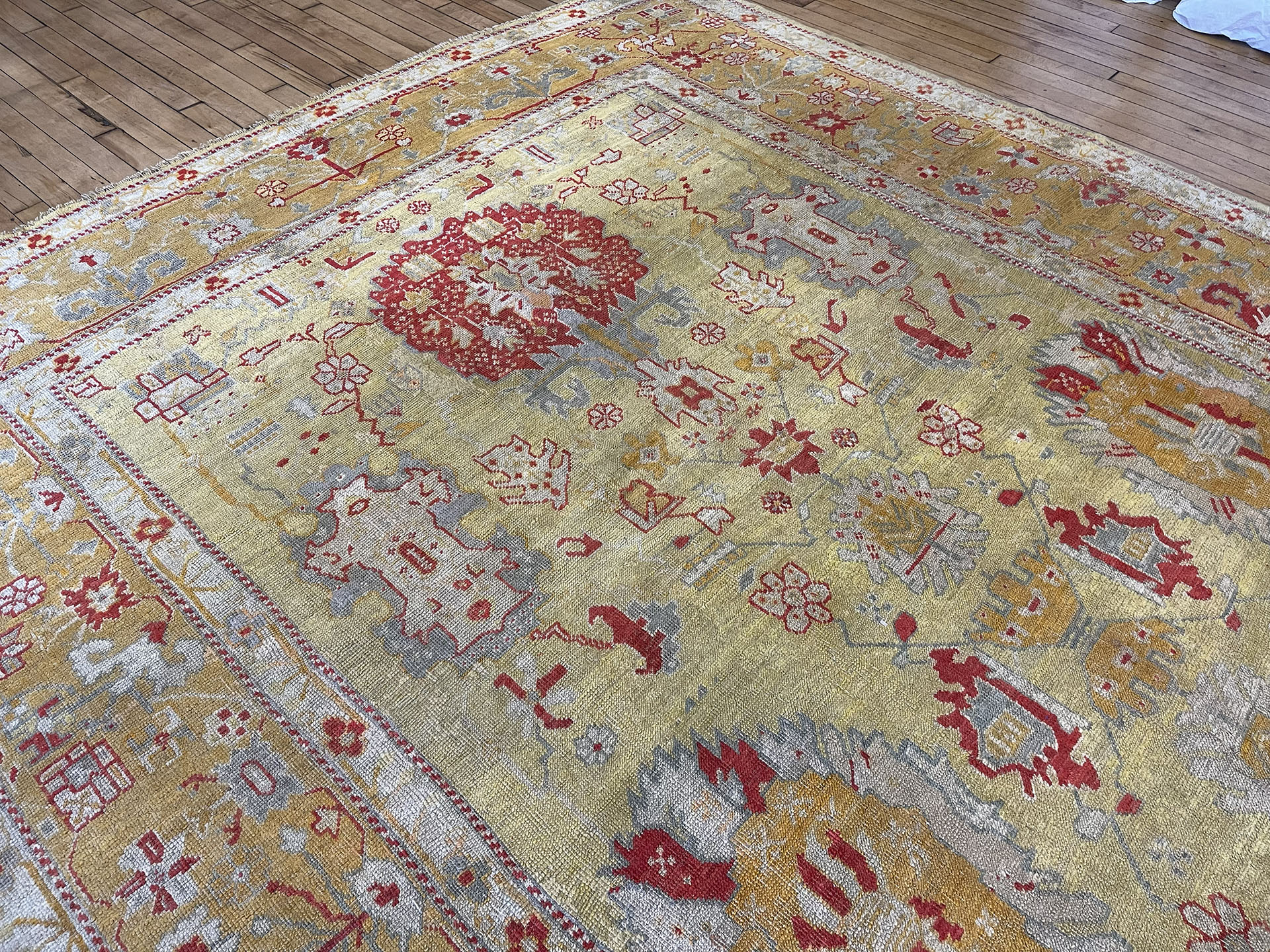Antique oushak Carpet - # 58271