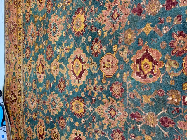 Antique oushak Carpet - # 58282