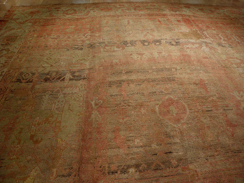 Antique oushak Carpet - # 7611