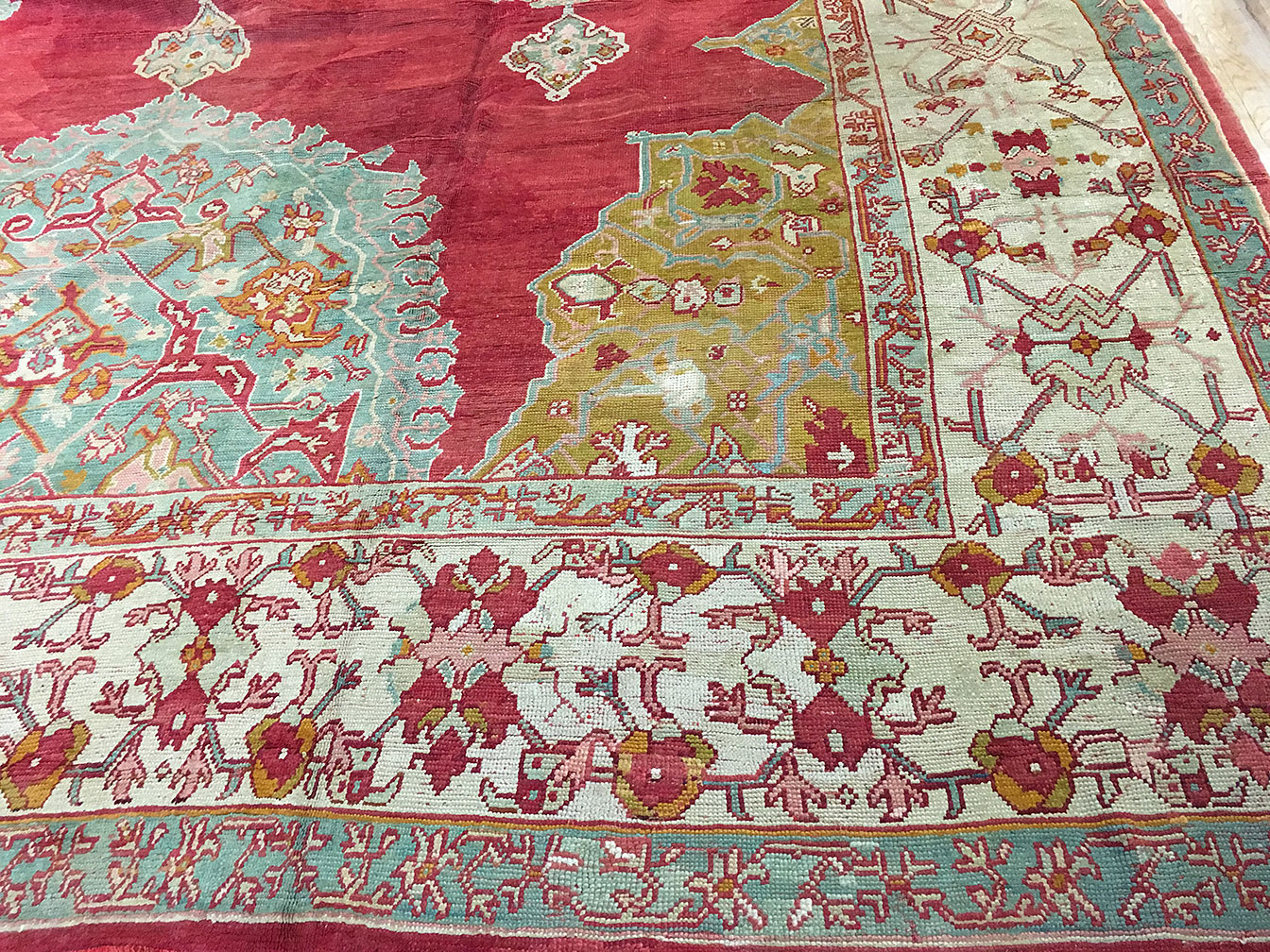Antique oushak Carpet - # 7738