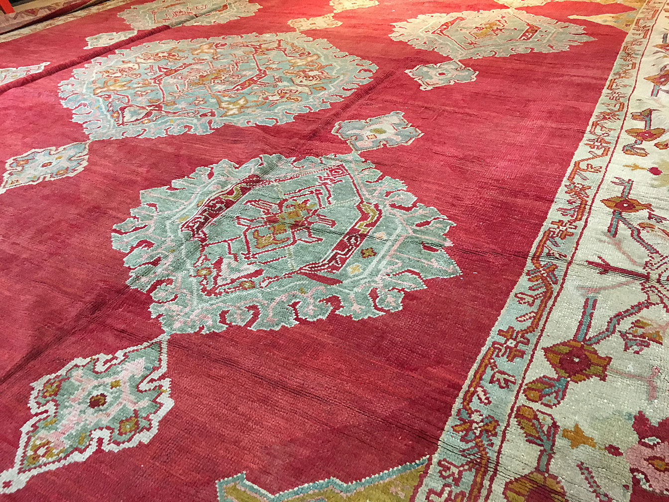 Antique oushak Carpet - # 7738