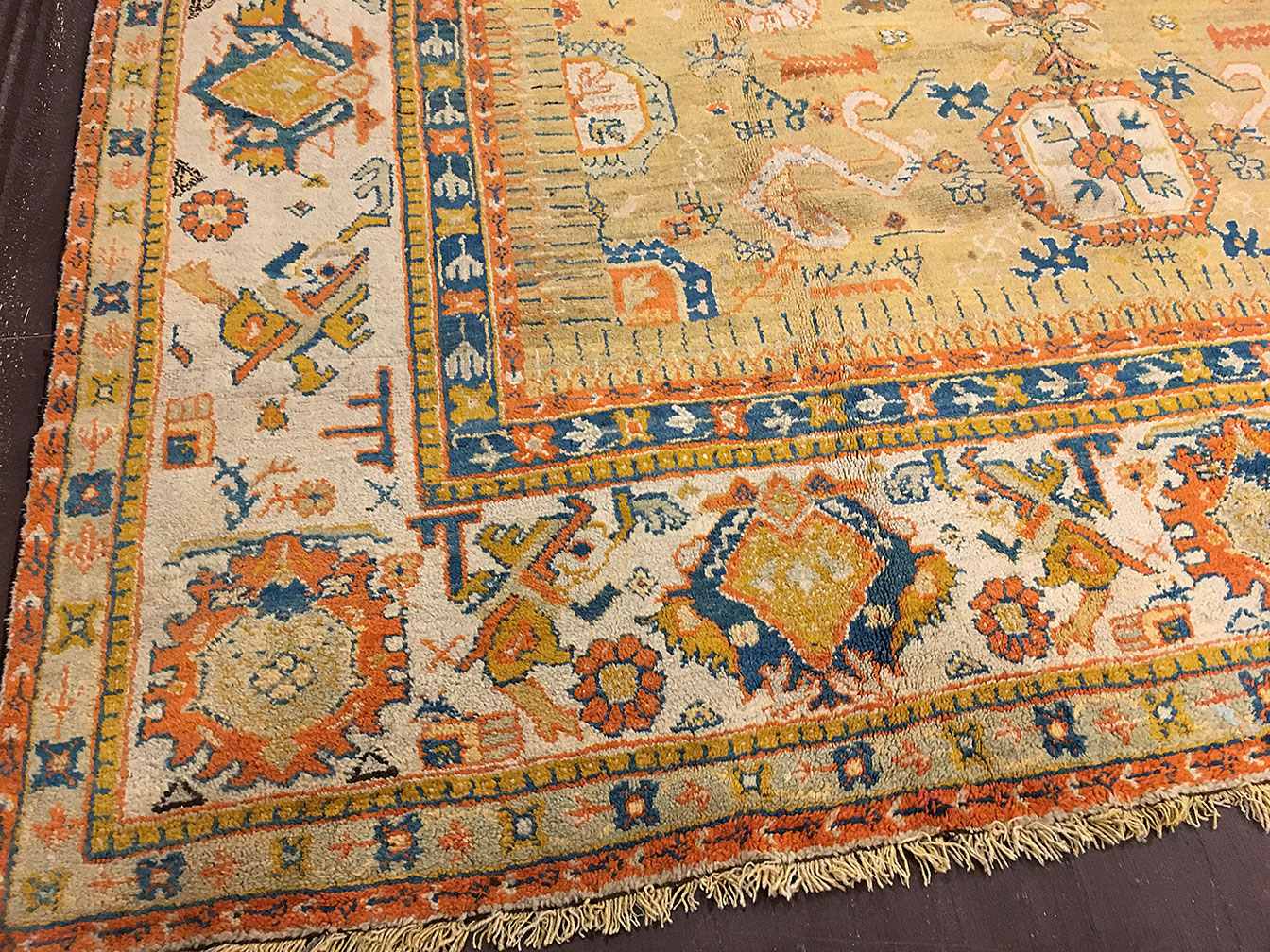 Antique oushak Carpet - # 9607