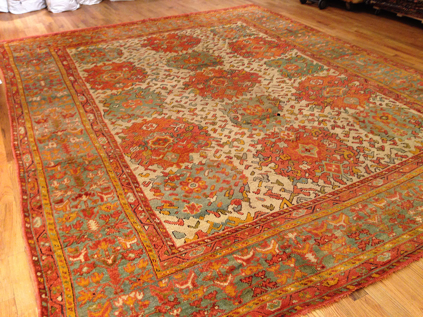 Antique oushak Carpet - # 9619
