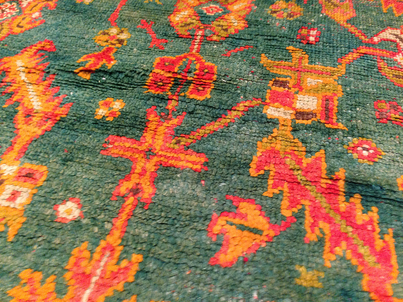 Antique oushak Carpet - # 9890