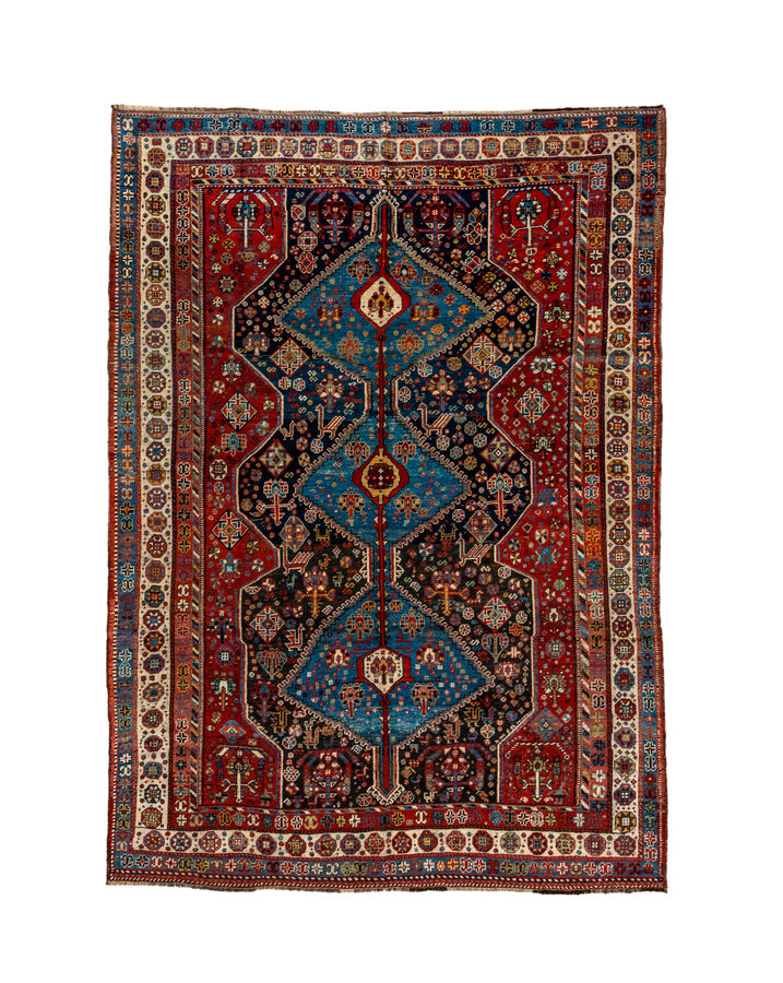 Antique qashqa'i Carpet - # 56755