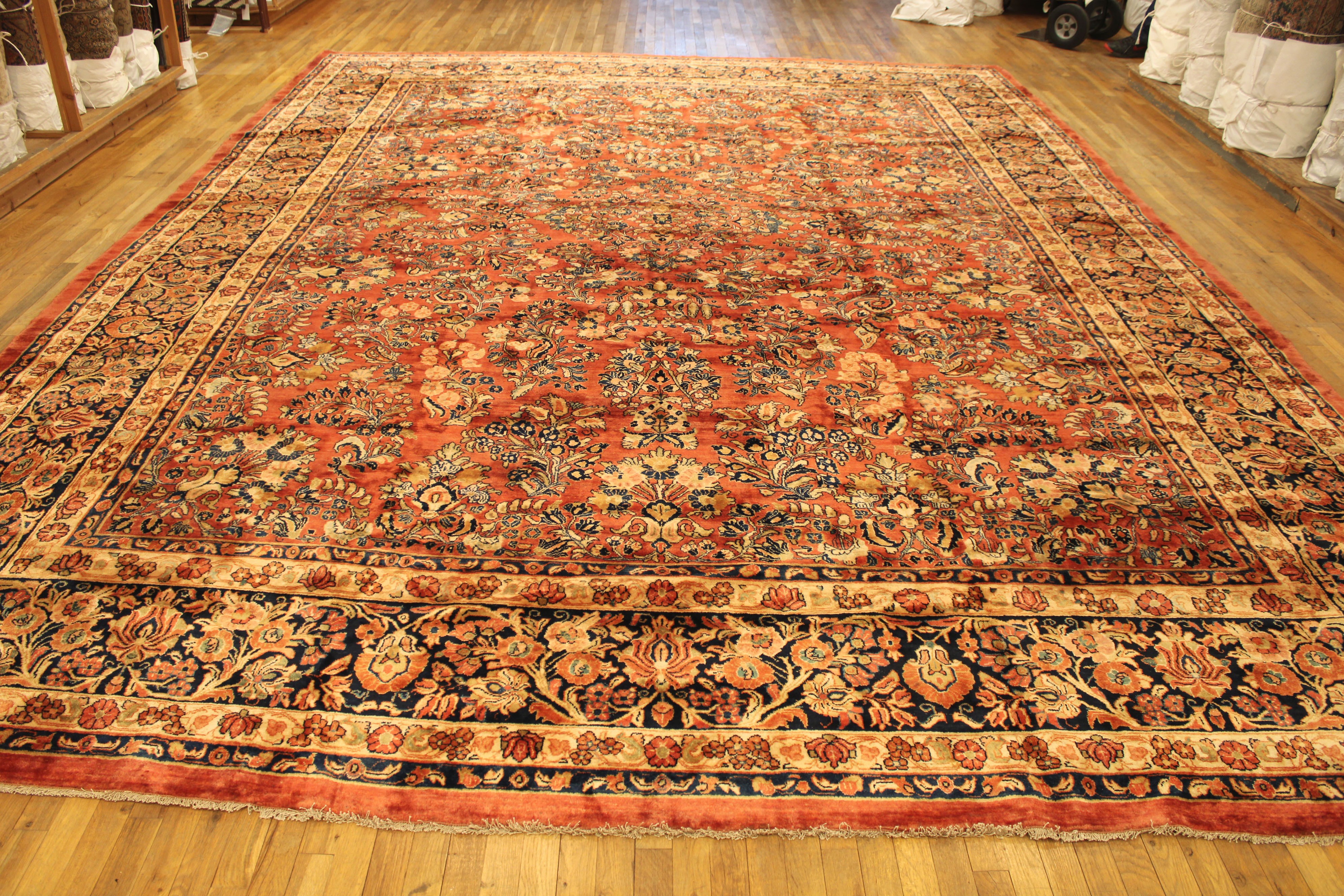 Antique sarouk Carpet - # 58231