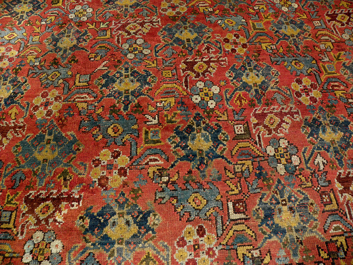 Antique smyrna Carpet - # 7565