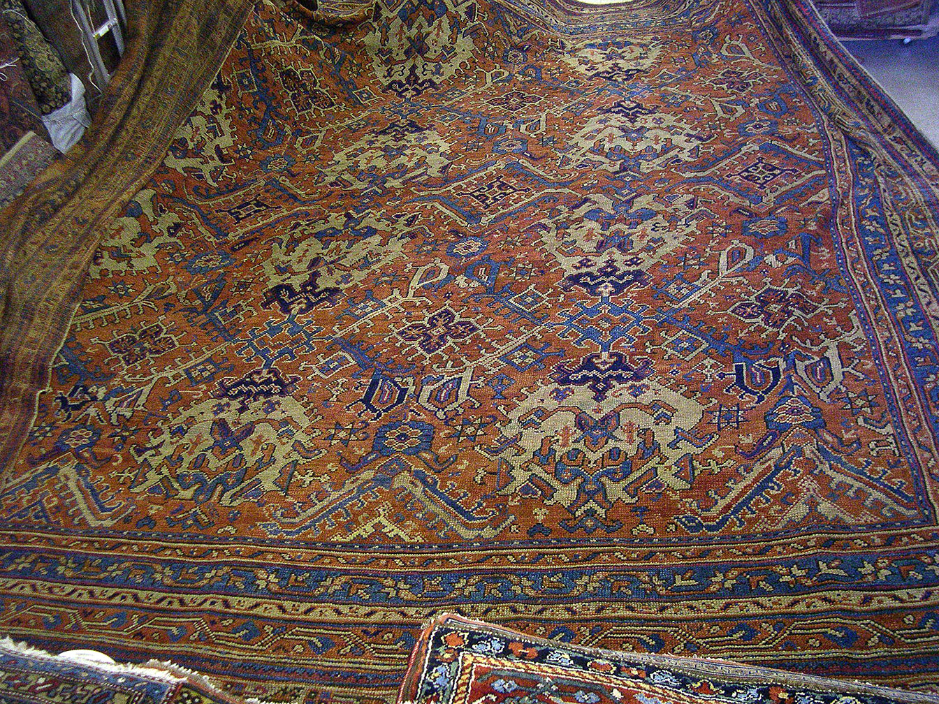 Antique smyrna Carpet - # 9411