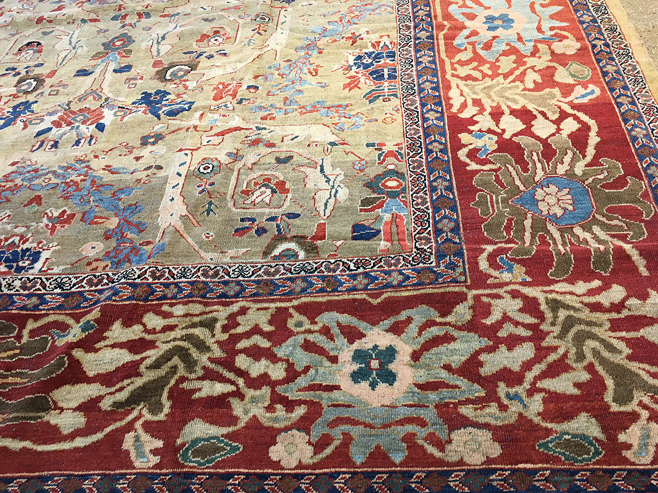 Antique sultan abad Carpet - # 11205