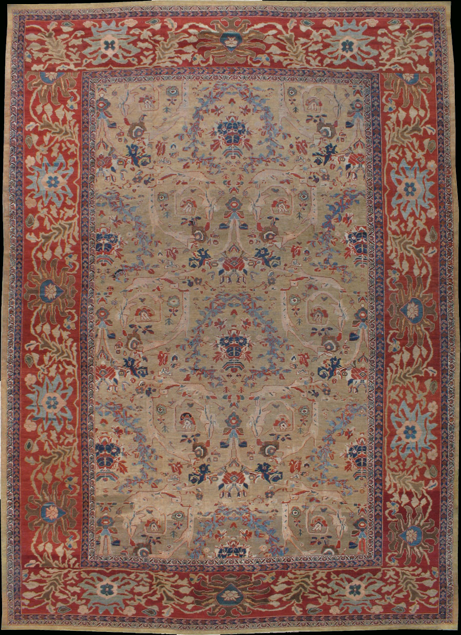 Antique sultan abad Carpet - # 11205