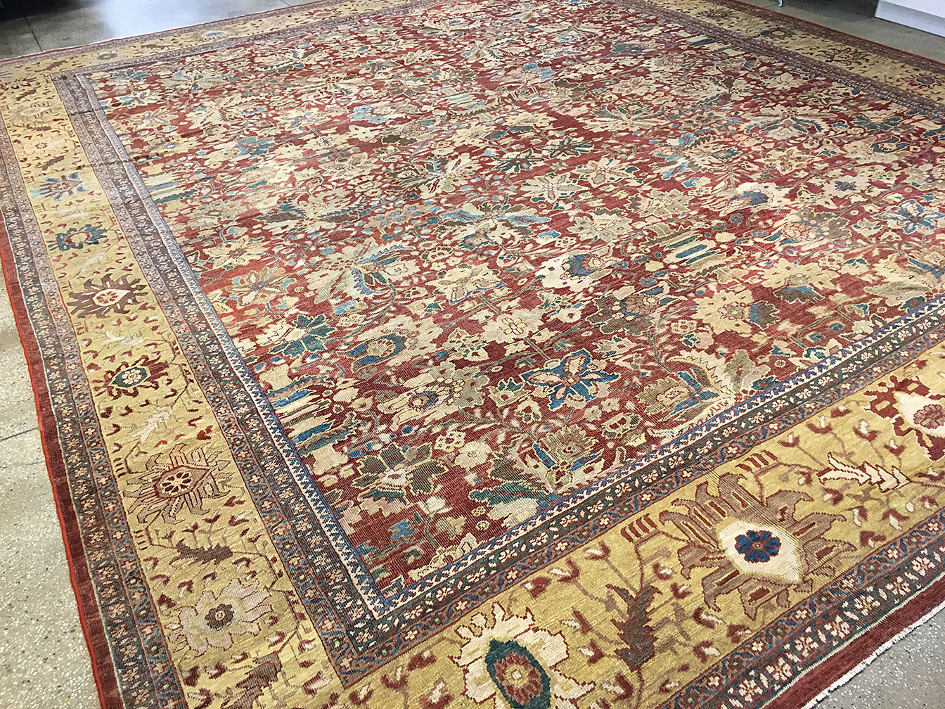 Antique sultan abad Carpet - # 11214