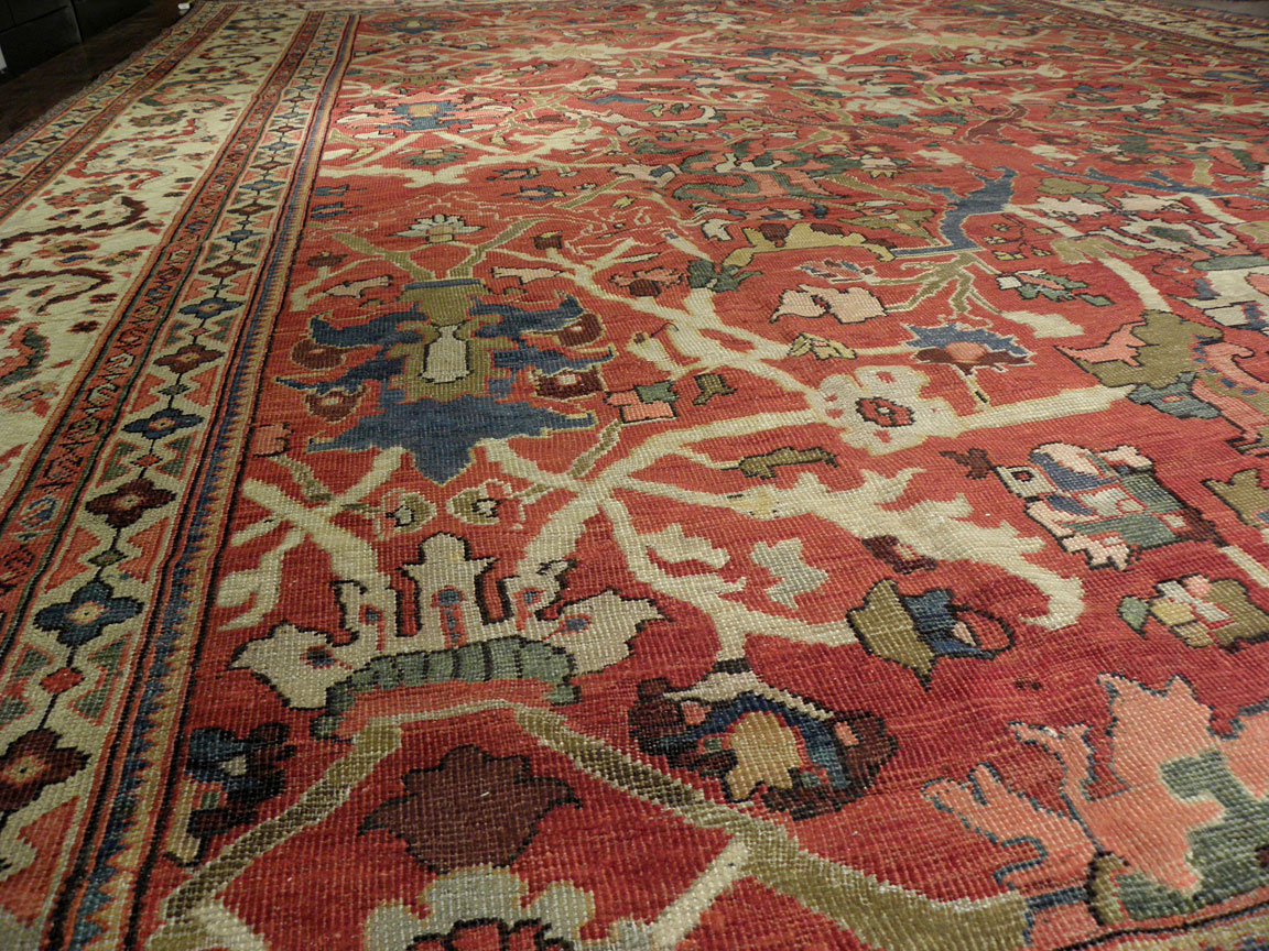 Antique sultan abad Carpet - # 7357