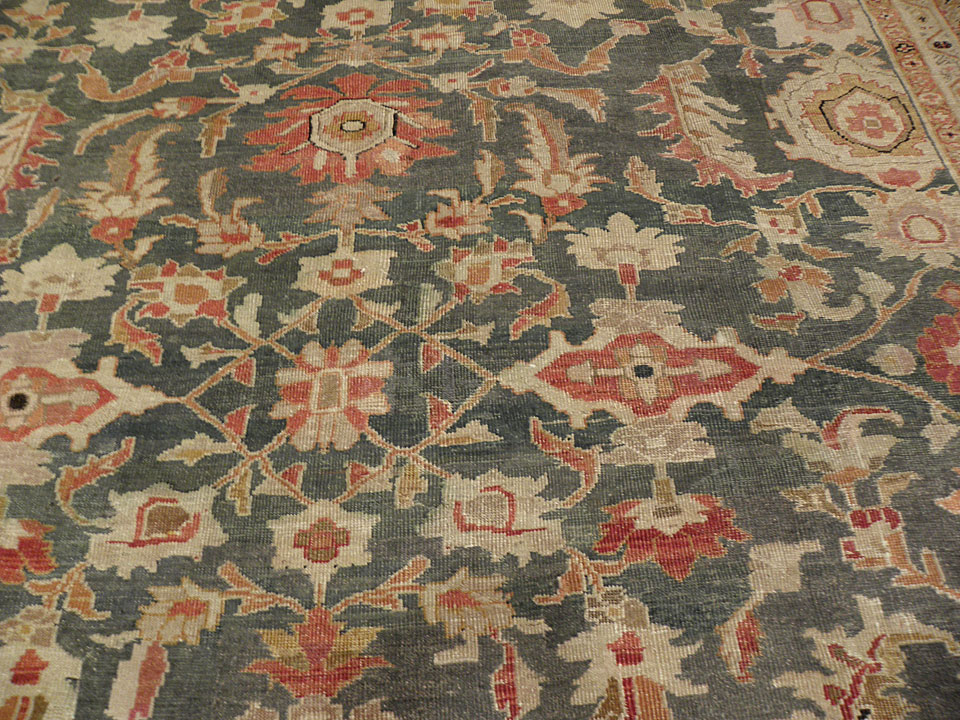 Antique sultan abad Carpet - # 7569