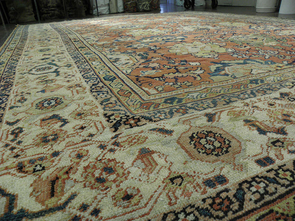 Antique sultan abad Carpet - # 7580