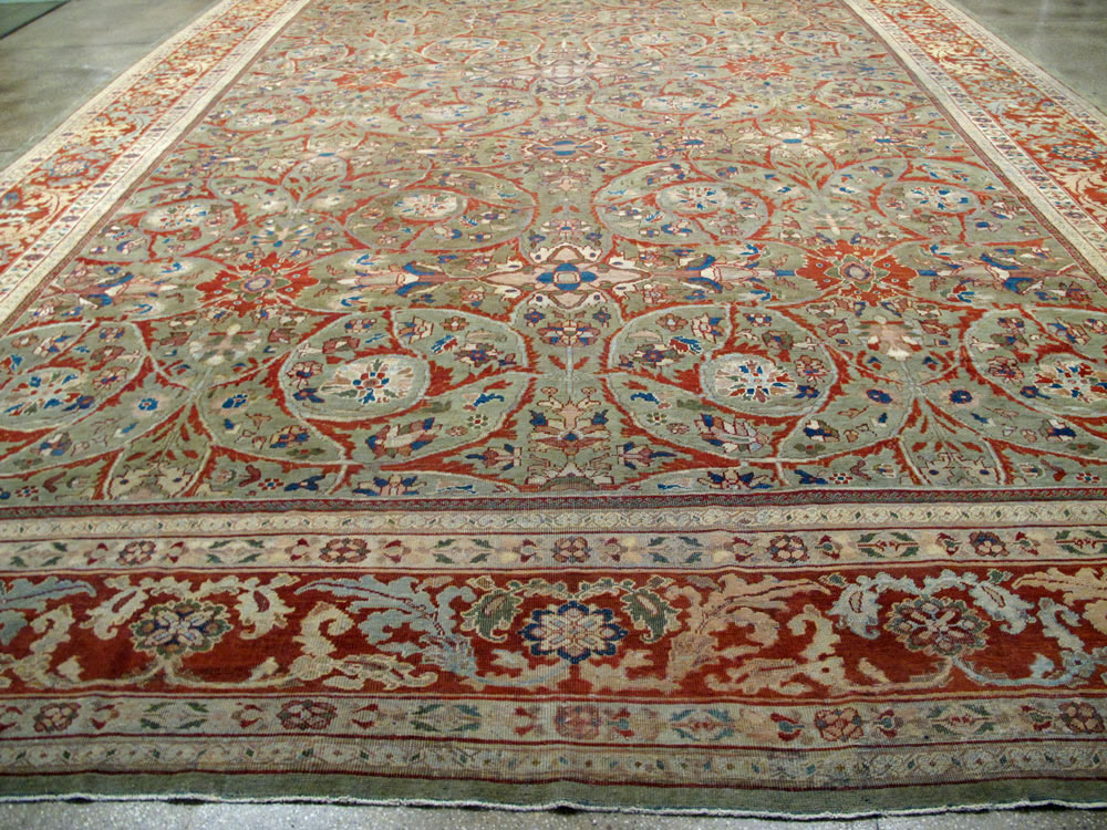 Antique sultan abad Carpet - # 7755