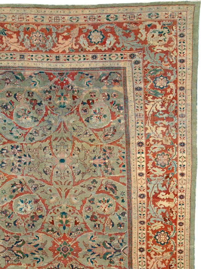 Antique sultan abad Carpet - # 7755
