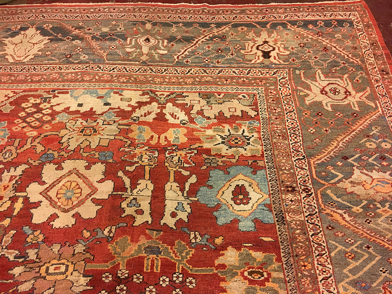 Antique sultan abad Carpet - # 9197