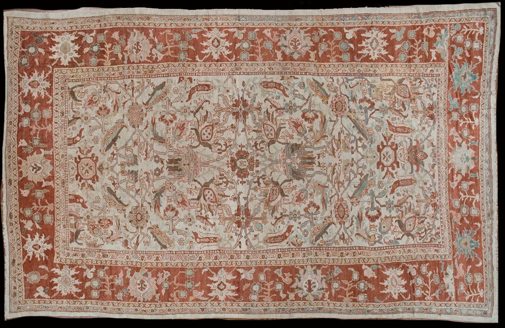 Antique sultan abad Carpet - # 9198