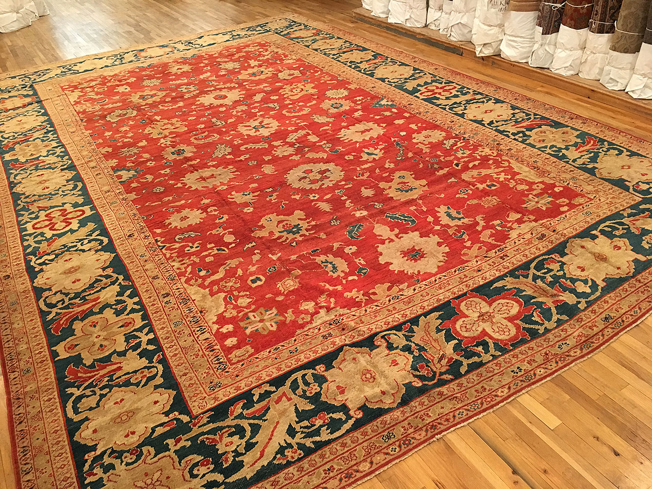 Antique sultan abad Carpet - # 9254