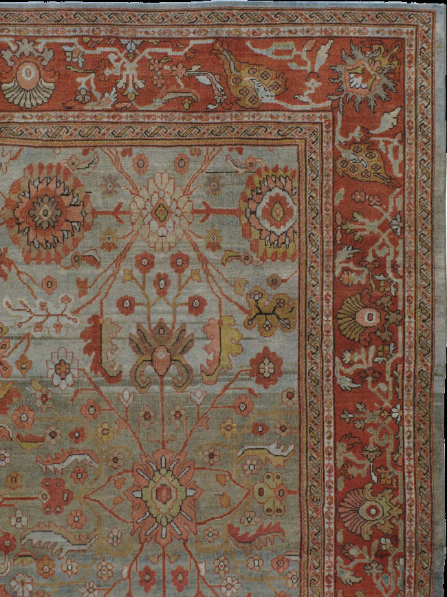 Antique sultan abad Carpet - # 9327