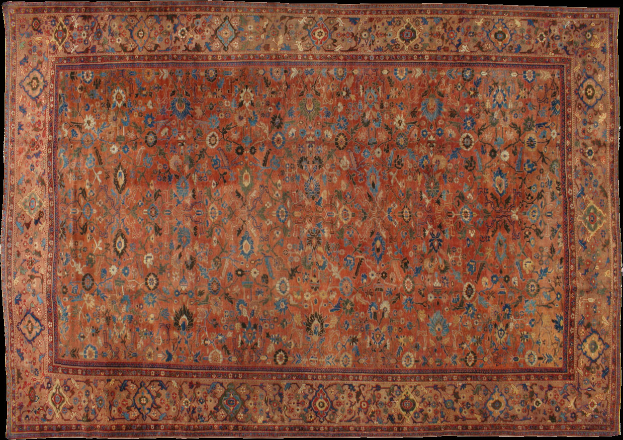 Antique sultan abad Carpet - # 9328