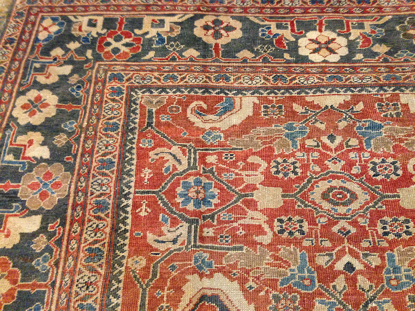 Antique sultan abad Carpet - # 9458