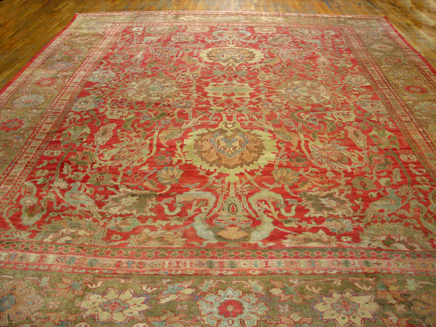 Antique sultan abad Carpet - # 9826