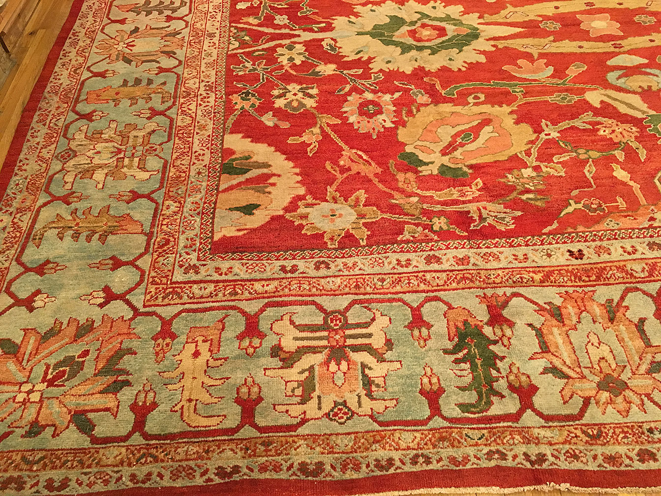 Antique sultan abad Carpet - # 9869