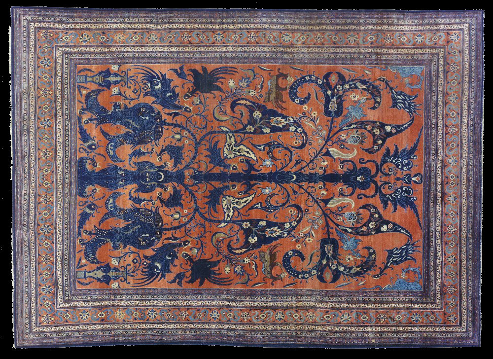 Antique tabriz Carpet - # 52452