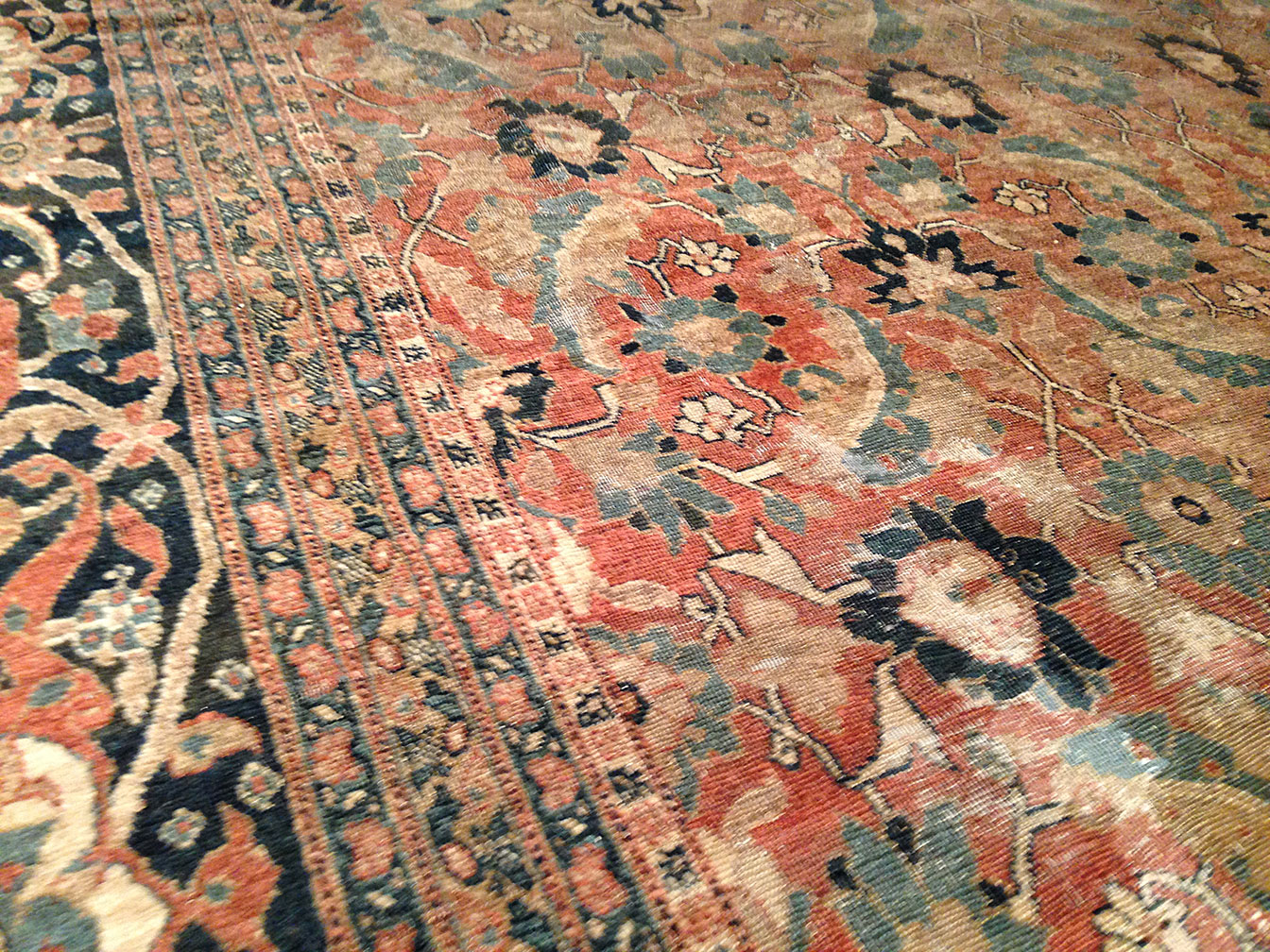 Antique tabriz Carpet - # 9362