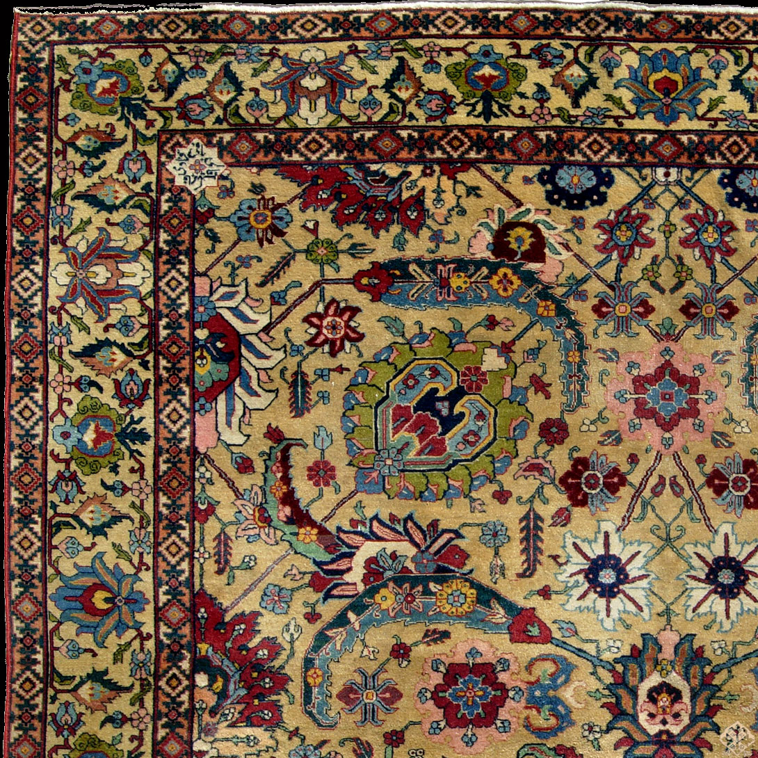 Antique tabriz Carpet - # 9423