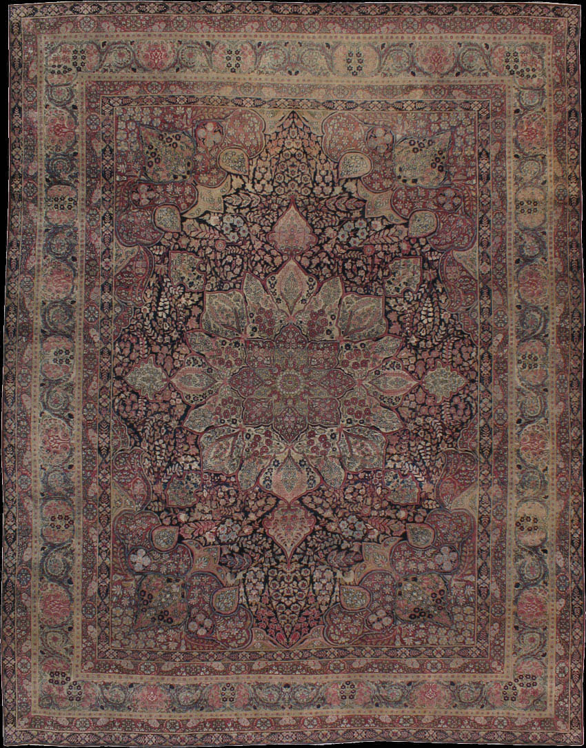 antique lavar kerman Carpet - # 40653