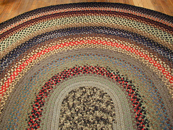 Vintage braided Carpet - # 4745