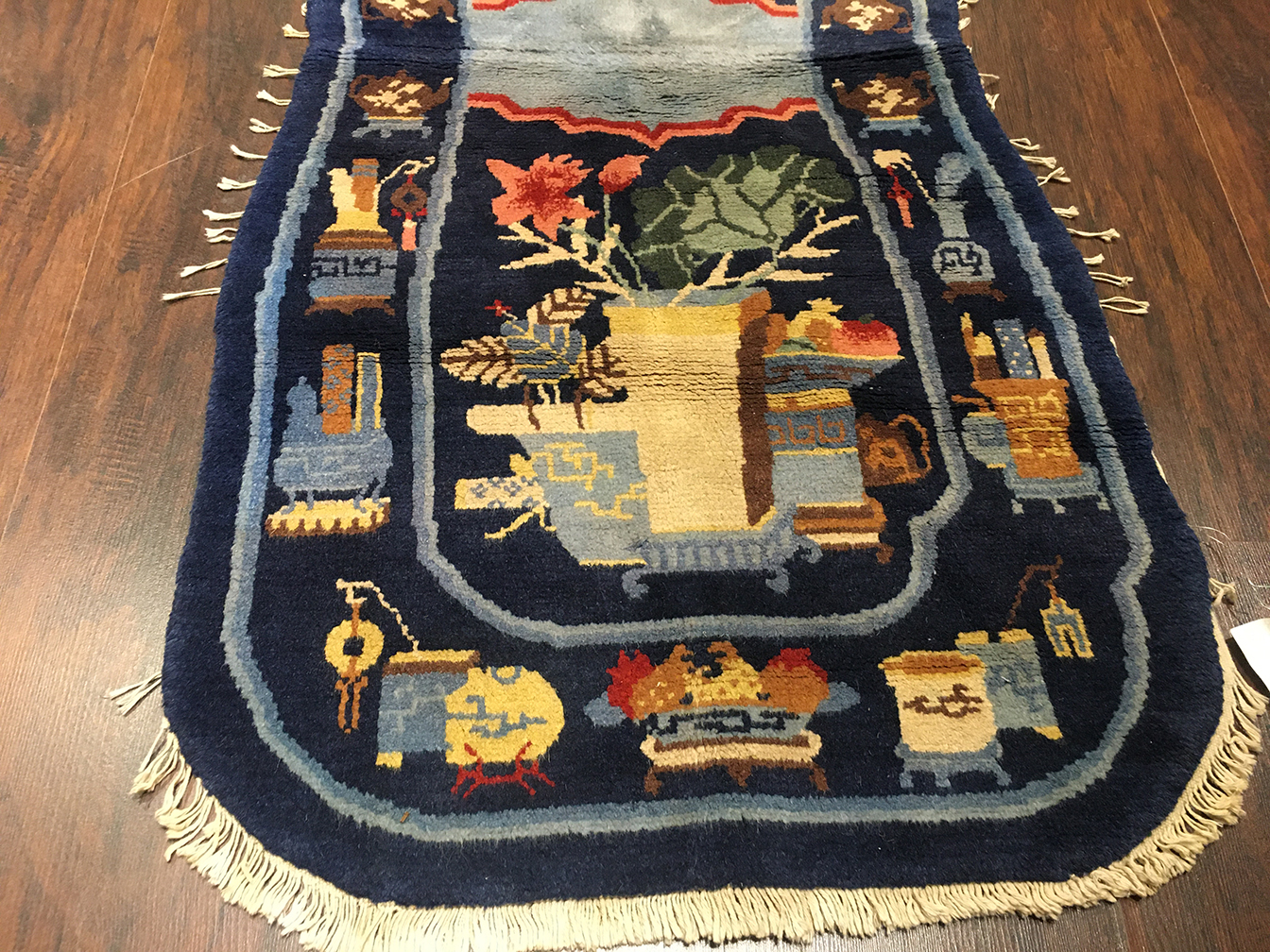 Vintage chinese, saddle cover Rug - # 55671