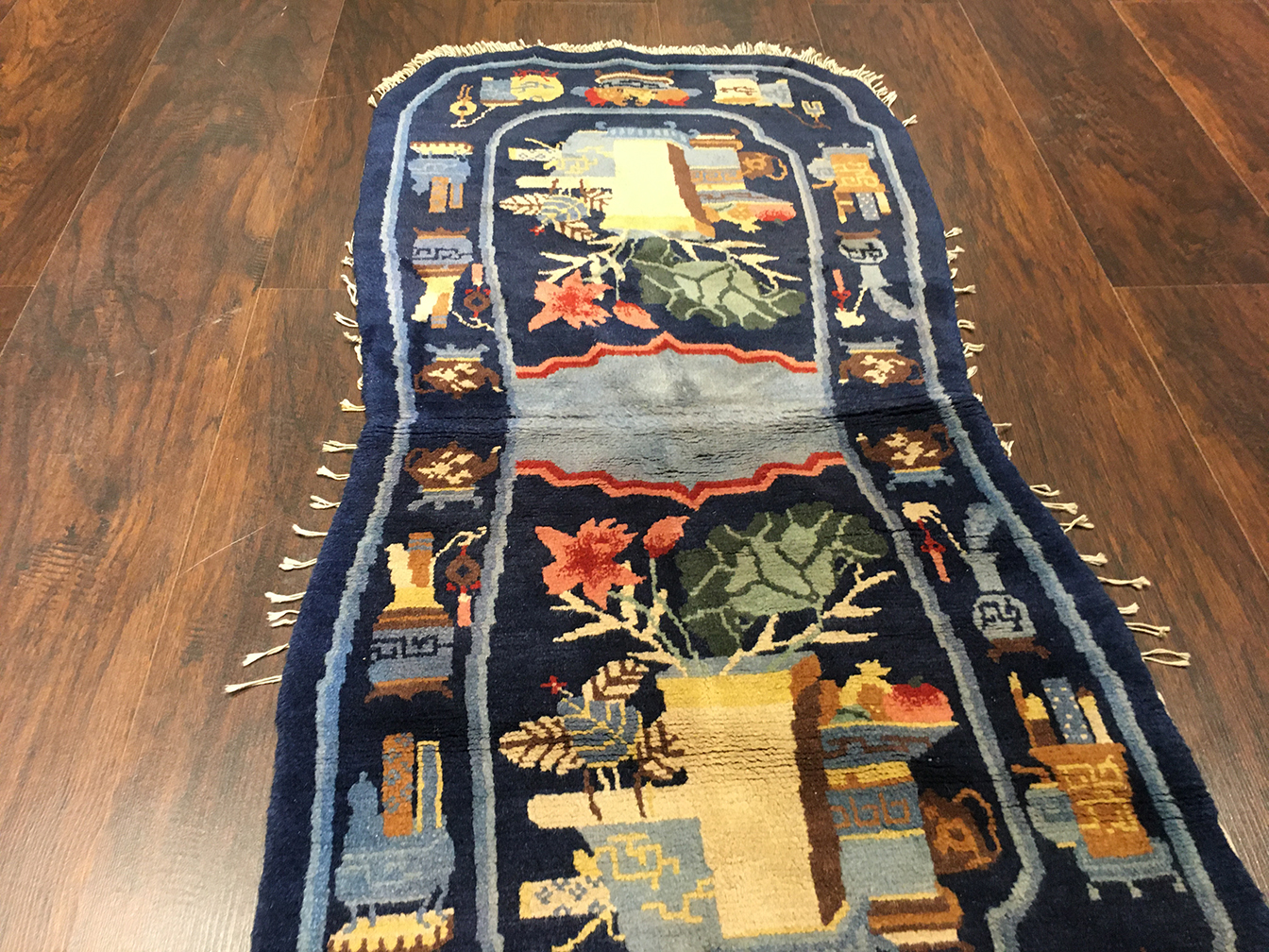 Vintage chinese, saddle cover Rug - # 55671