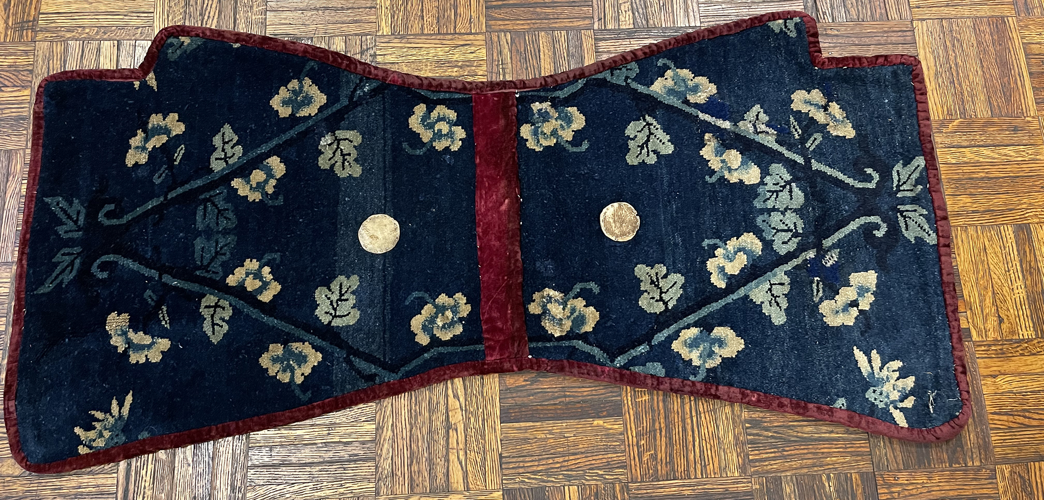 Vintage chinese, saddle cover Rug - # 56087