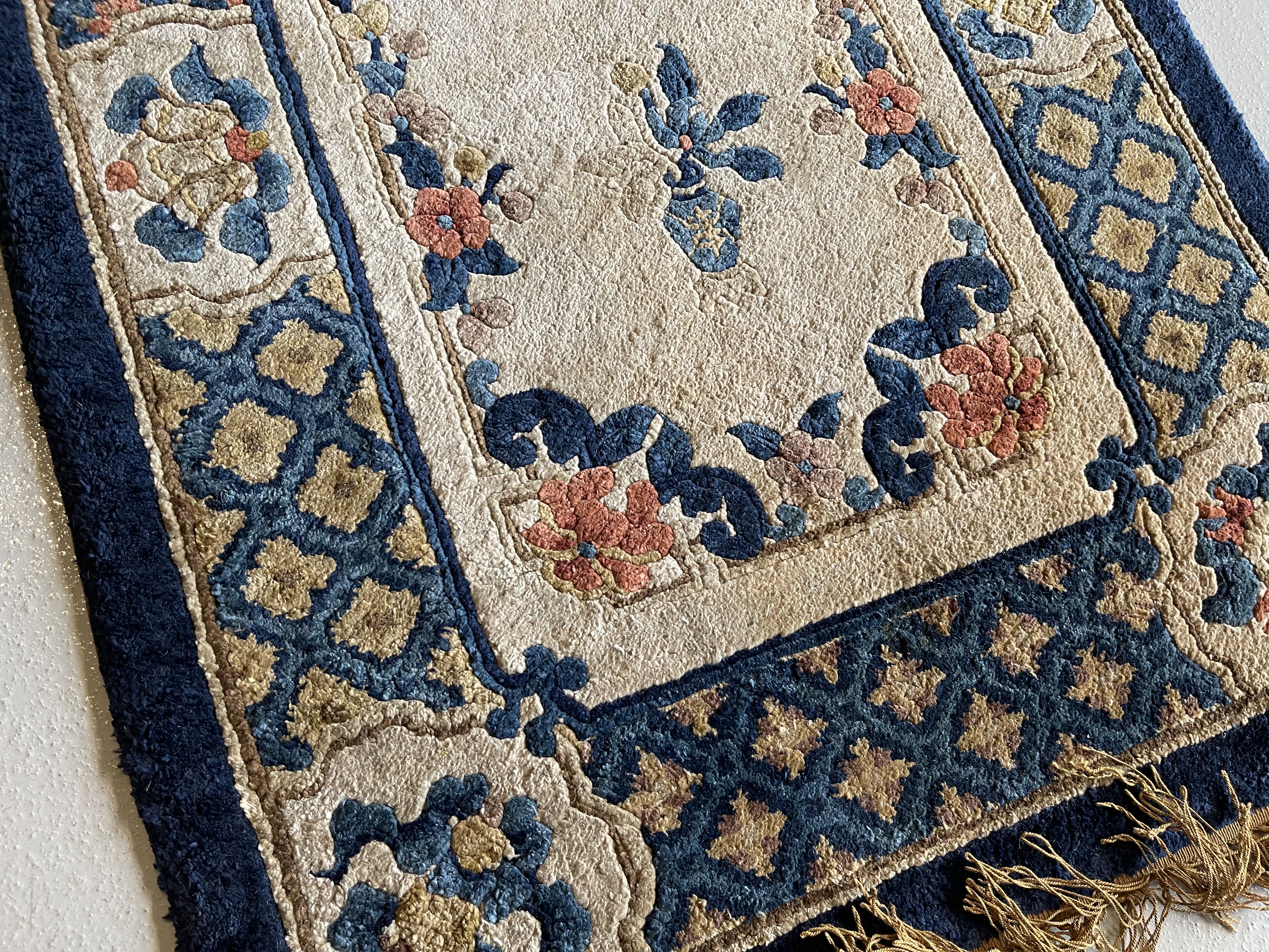 Vintage chinese, silk Rug - # 78649