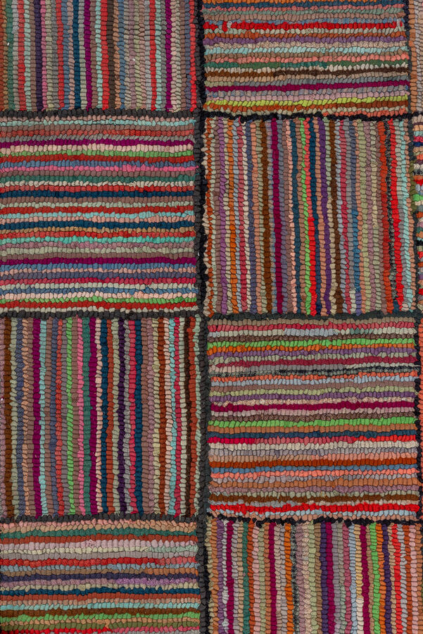 Vintage hooked Carpet - # 56656