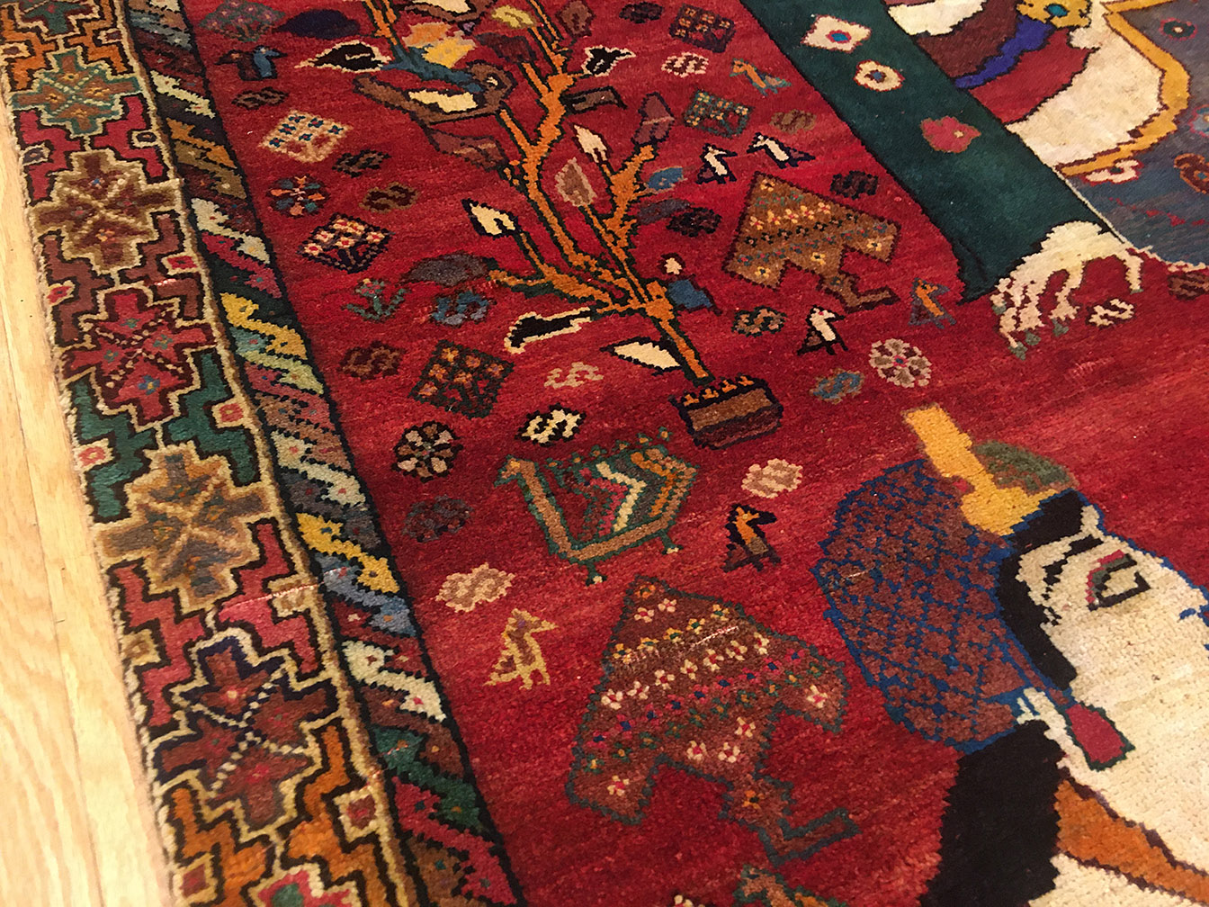 Vintage qashqa'i Carpet - # 54664