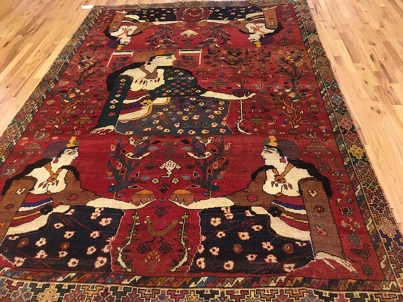 Vintage qashqa'i Carpet - # 54664