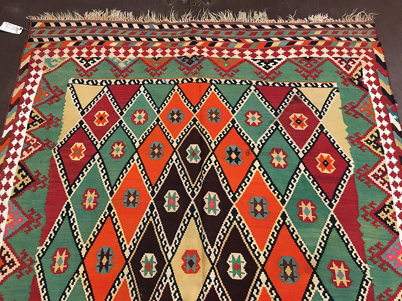 Vintage qashqai kilim Rug - # 3385