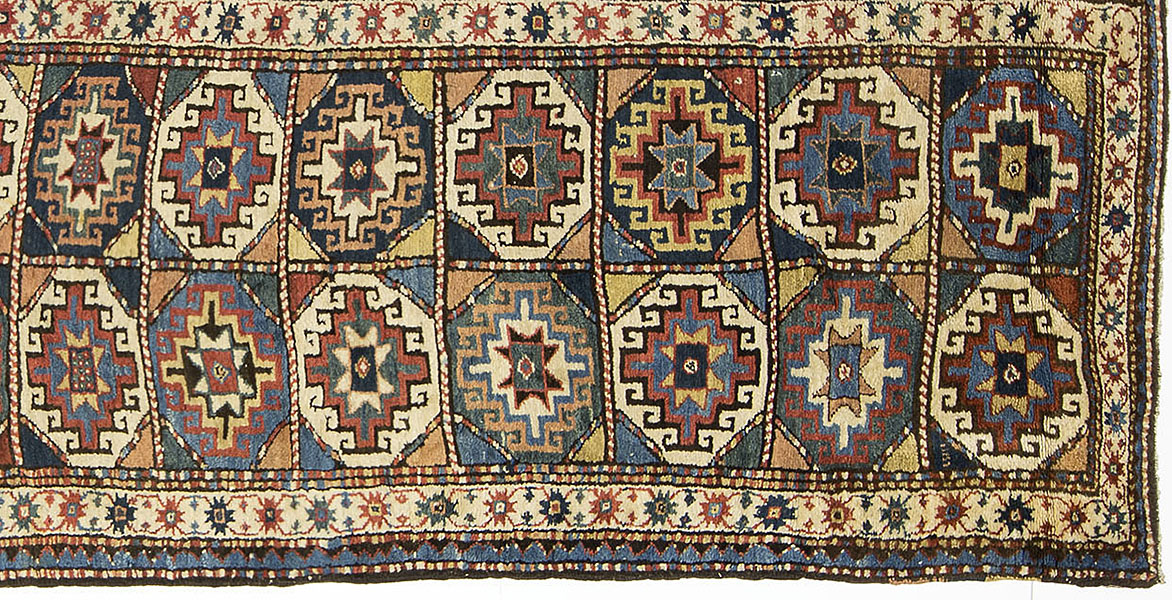 Antique kazak, moghan Runner - # 54922