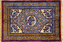 Antique chinese, silk Rug - # 8949