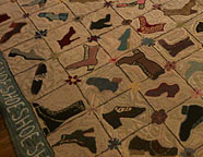 Antique hooked Carpet - # 7692