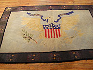 Antique hooked Rug - # 4614