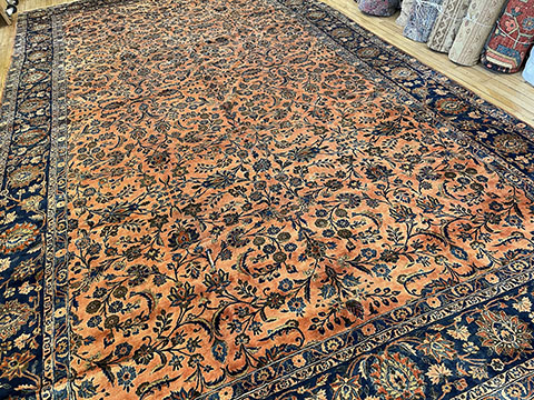 Antique kashan Carpet - # 78260