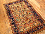 Antique kashan, dabir Rug - # 4751