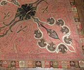 Antique kashmir shawl Rug - # 7220